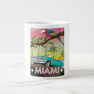 Tasse Géante Impression de voyage rétro vintage Miami