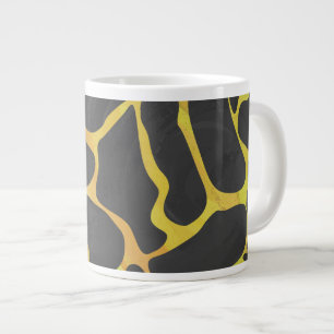 Tasse Géante Impression Giraffe noir et jaune