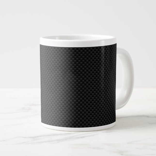 Tasse Géante Impression noire en fibre de carbone (Devant droit)