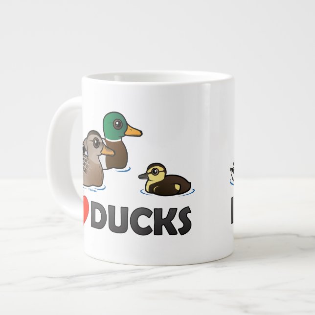 Tasse Géante J'aime des canards (Devant gauche)