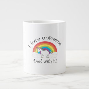 Tasse Géante J'aime l'affaire de licornes avec elle !