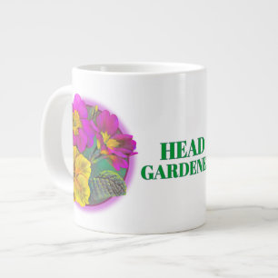 Tasse Géante Jardin de tête fleurs de primrose jumbo muqueuse