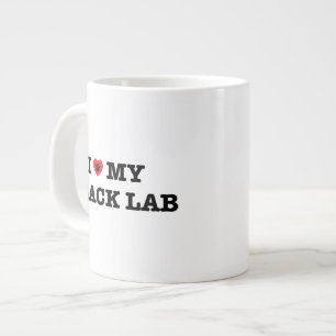 Tasse Géante J'Coeur Mon Black Lab Jumbo Café Mug