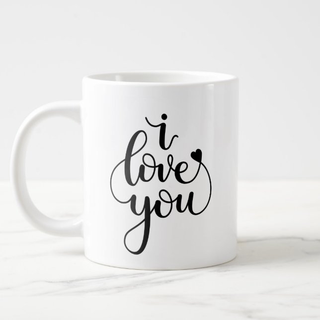 Tasse Géante Je t'aime Mug (Gauche)