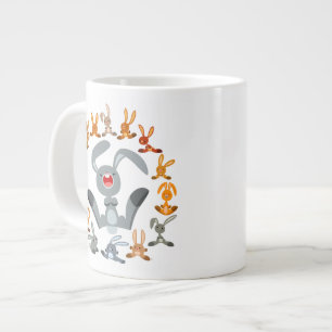 Tasse Géante Joli lapins en caricature Mandala Jumbo Mug