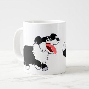 Tasse Géante Jolie bordure de dessin Collie Jumbo Mug