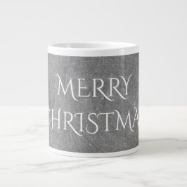 Tasse Géante Joyeux Noël Chalkboard Typographie noir blanc