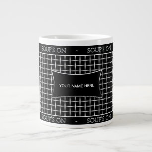 TASSE GÉANTE JUMBO SOUP MUG - IMPRESSION DE MAIN D'ARGENT