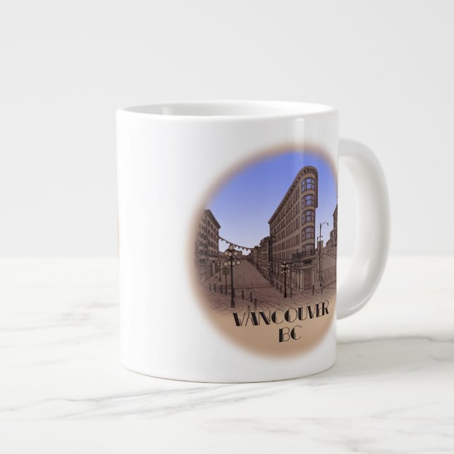 Tasse Géante Jumbo Vancouver Coffee Mug Vancouver Gastown Cup (Devant droit)