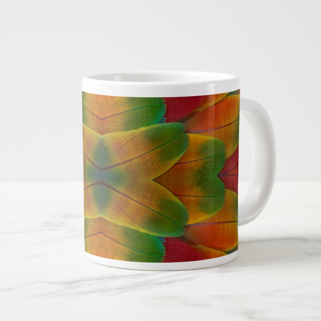 Tasse Géante Kaléidoscope à perroquets macaw (Devant droit)
