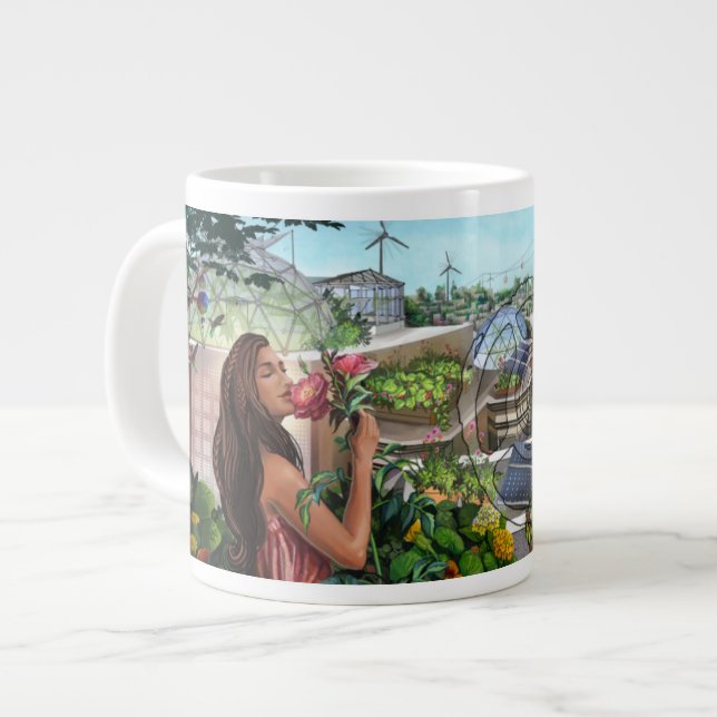 Tasse Géante La 5e Fleur sacrée Jumbo Mug (Devant gauche)
