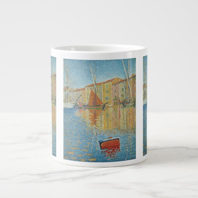 Tasse Géante La Bouée Rouge par Paul Signac, Pointillisme Vinta (Devant)