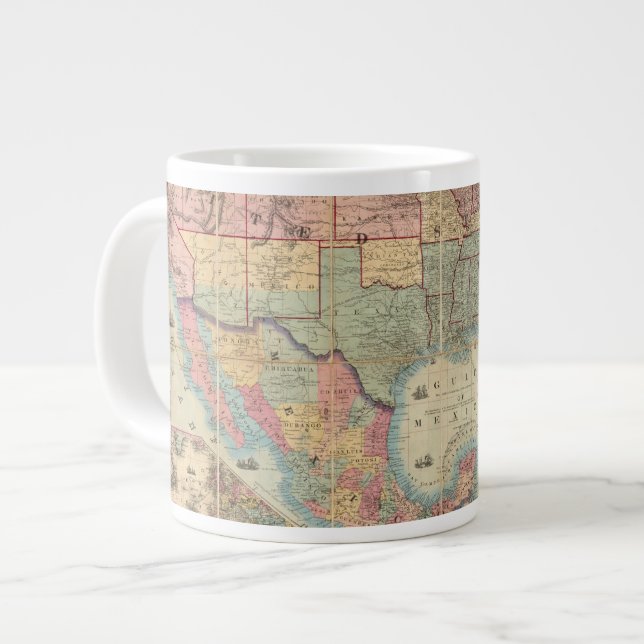 Tasse Géante La carte ferroviaire et militaire de Colton (Devant gauche)