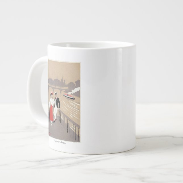 Tasse Géante La La citent la scène d'art déco (Devant gauche)