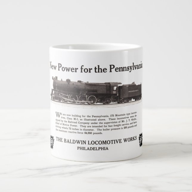 Tasse Géante La Pennsylvanie 1926, Le Jumbo Mug (Devant)
