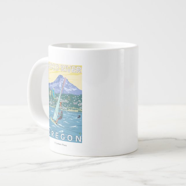 Tasse Géante La rivière Hood, surfers d'ORWind et pensionnaires (Devant gauche)