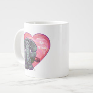 Tasse Géante La Saint-Valentin des éléphants