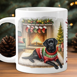 Tasse Géante Labrador Retriever Cosy Christmas Puppy Chien