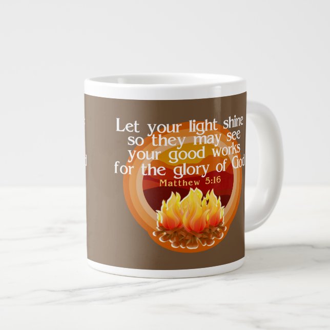 Tasse Géante Laisser votre lumière briller des musiques chrétie (Devant droit)