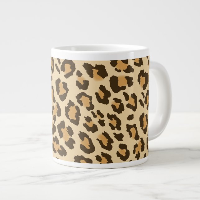 Tasse Géante Le Empreinte de léopard Jumbo Coffee Mug (Devant droit)