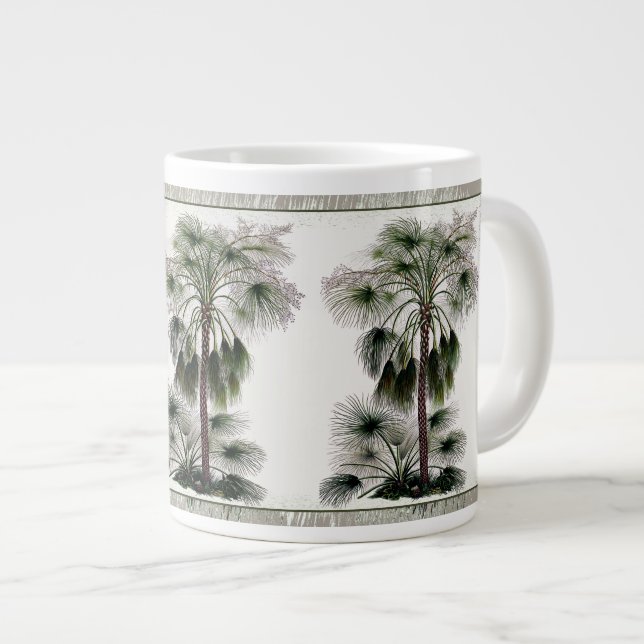 Tasse Géante Le fan chinois Palms Botanique Jumbo Mug (Devant droit)