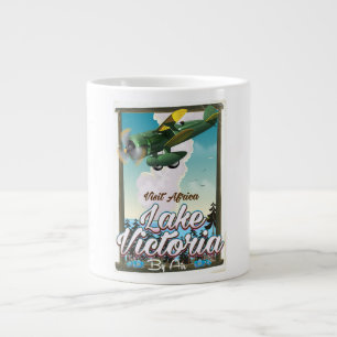 Tasse Géante Le lac Victoria affiche des vacances africaines