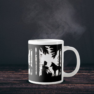 Tasse Géante Le Petit Chaperon Rouge Loup Silhouette Noire Bois