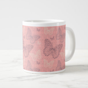 Tasse Géante Le rose de papillon