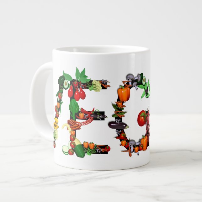 Tasse Géante Légumes végétaliens (Devant gauche)