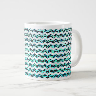 Tasse Géante Léopard noir et Turquoise