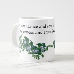 Tasse Géante Les fleurs de Mandevilla écritures florales Jumbo 