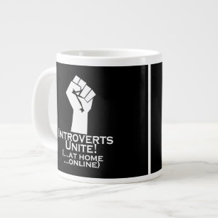Tasse Géante Les initiés s'unissent, à la maison, en ligne, a