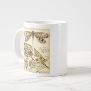 Tasse Géante Les libellules avec les Feuilles et les fruits