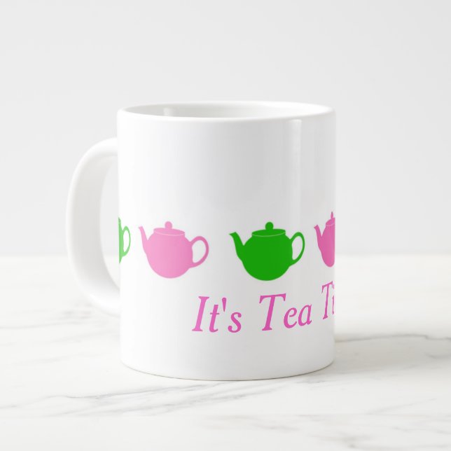 Tasse Géante Les préppines de thé rose et vert (Devant gauche)