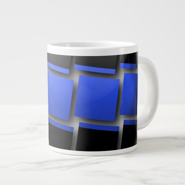 Tasse Géante Ligne bleue mince (Devant droit)