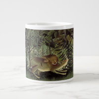 Lion Affamé par Henri Rousseau, Animal Sauvage Vin