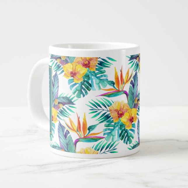 Tasse Géante L'Oiseau Du Paradis Et L'Motif Des Orchidées| Ajou (Devant gauche)