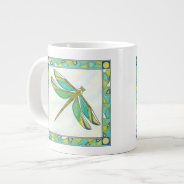 Tasse Géante Lumineuse libellule Pastel par Vanna Lam (Devant gauche)