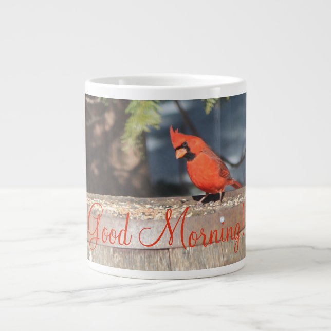 Tasse Géante Magnifique Cardinal Rouge (Devant)