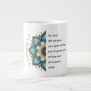 Tasse géante Mandala Fleur 2 Timothée 1:7