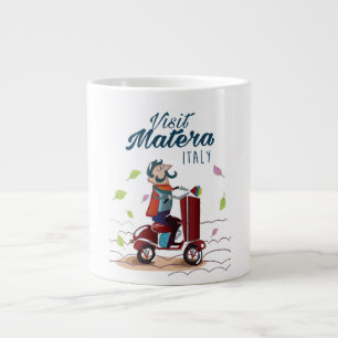 Tasse Géante Matera Italie Cartoton Scooter imprimé voyage