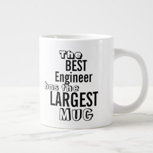 Tasse Géante Meilleur ingénieur amusant Citation au bureau de 