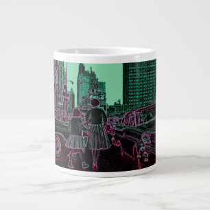 Tasse Géante Mère fille Shopping Michigan Ave Chicago 1961