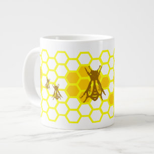 Tasse Géante Miel Bee Honeypeb Motif Mug