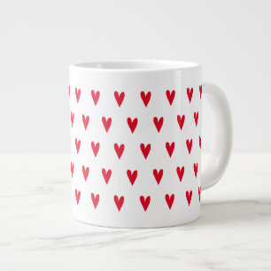 Tasse Géante Modèle Little Red Hearts - Romantique