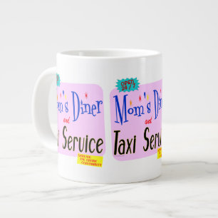 Tasse Géante Moms Diner et service de taxi Retro Says
