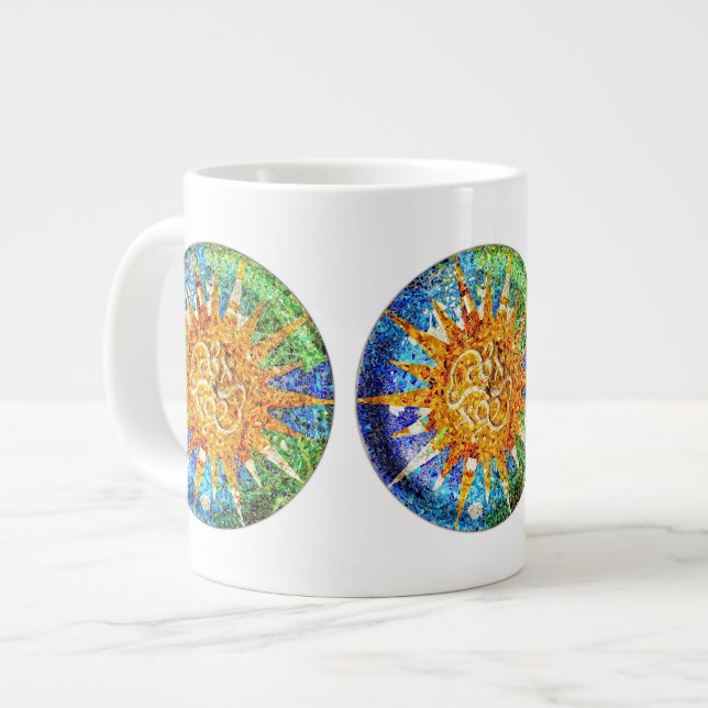 Tasse Géante Mosaïques de Park Guell Spécialité Mug (Devant gauche)