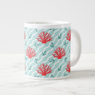 Tasse Géante Motif 1 de corail rouge