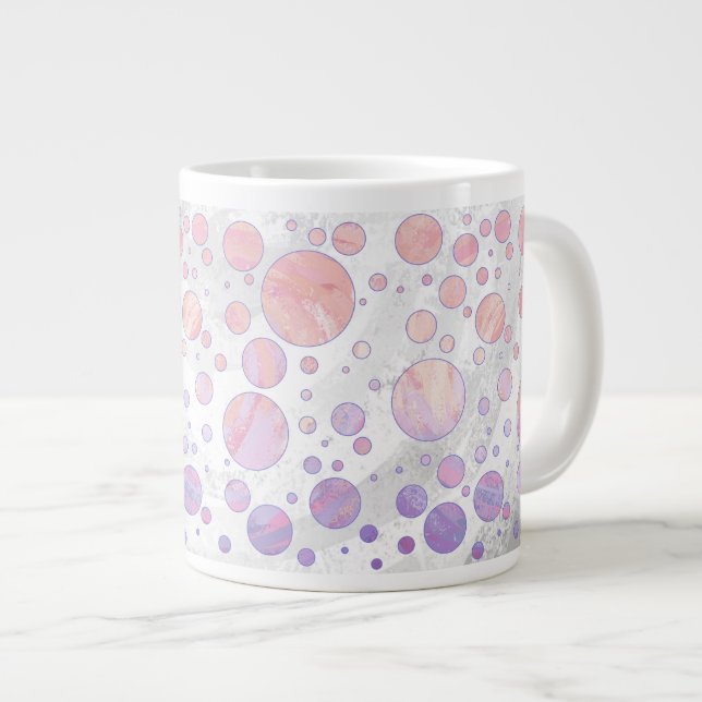Tasse Géante Motif à points rose clair (Devant droit)