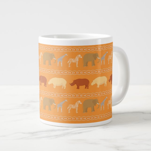 Tasse Géante Motif africain (Devant droit)